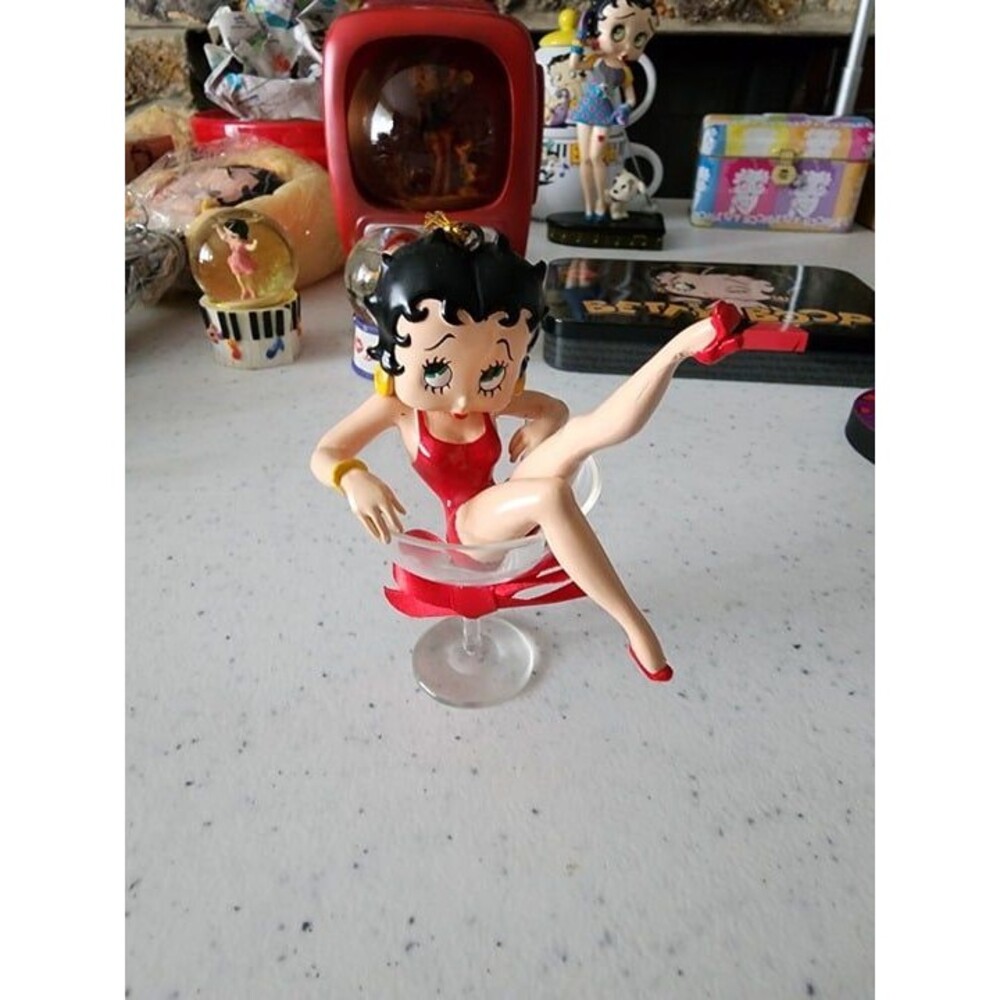 Betty Boop Christmas Ormament Champagne Glass